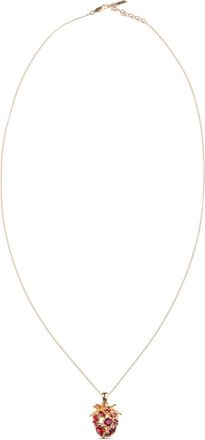 Bally Deco pendant necklace - women - Synthetic Crystal/Eco Brass - L - Gold