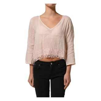 Pink Memories V-Neck Long Sleeves Blouse - female - Pink Memories - Blouses - Pink - S - Blouses & Shirts