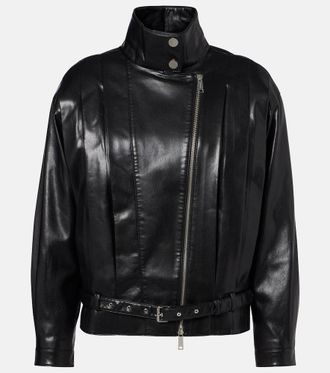 Self Portrait Belted biker jacket