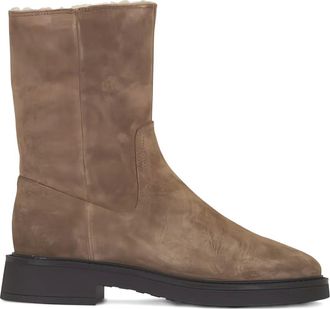 Veronica Beard Stivaletti in pelle scamosciata con punta tonda - Marrone