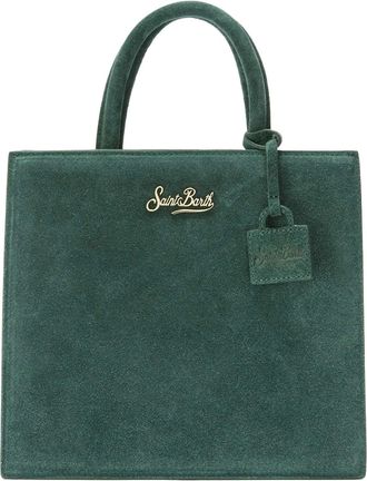 MC2 Saint Barth Midi Green Bovine Leather Shop Bag