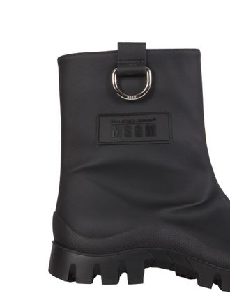 Msgm Vibram Rubber Sole Rain Boot - Black