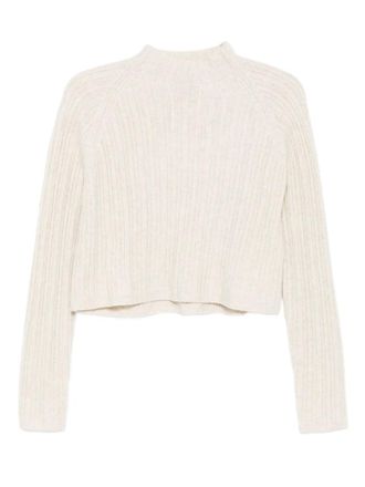 Maje ribbed high-neck sweater - women - RWS Wool/Cashmere - 3 - Neutrals