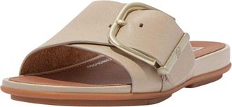 FitFlop Dames/Dames Gracie Leren Sliders met Gesp (Beige)