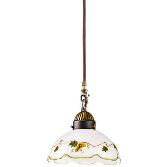 Kolarz Kolarz Nonna - L&aacute;mpara Colgante De C&uacute;pula De Vidrio Estilo Caba&ntilde;a, Lat&oacute;n Envejecido Mate, 1x E27