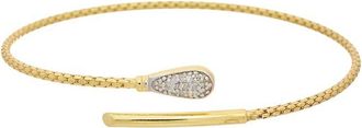 Meshmerise 18K Plated 0.07 Ct. Tw. Diamond Bangle Bracelet