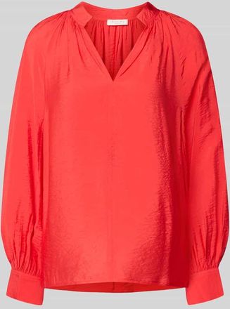 Christian Berg Bluse aus Viskose-Mix mit Serafino-Ausschnitt in Rot, Gr&ouml;&szlig;e 34