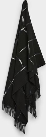 Fraas Womens Felted check ultra-soft scarf