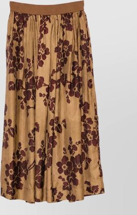 Uma Wang floral-print pleated midi skirt