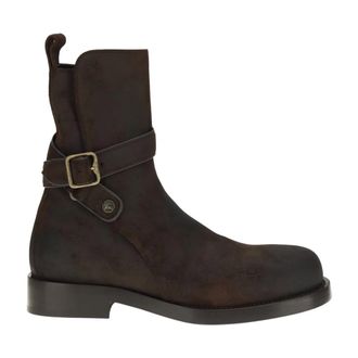 Burberry Botas de Piel Jodphur Ledger - Shoes - Hombre - Marr&oacute;n - 43 EU