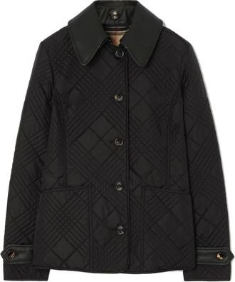 Burberry A1189 Quilted Nylon Jacket - Dames - Zomerjassen - Zwart - L - Nylon - Jassen