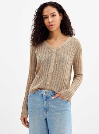 Contemporaine Womens Natural texture fine-knit sweater
