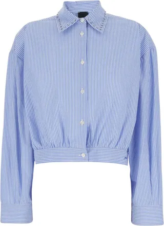 Pinko Light Blue Relaxed Stripes Shirt