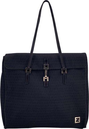 Fendi Fendi Black Cotton Tote (Authentic Pre-Loved)