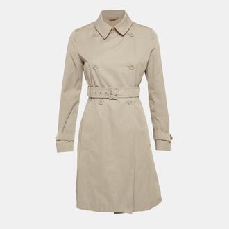 Max Mara Beige Gabardine Double Breasted Coat