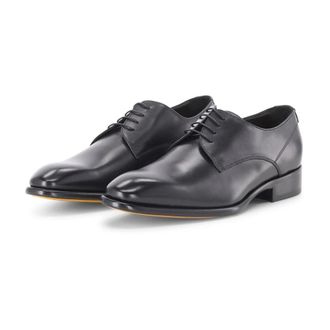 Doucal's Klassieke leren veterschoen - Heren - Nette schoenen - Zwart - 45 EU - Leer - Schoenen