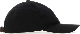 J.W.Anderson Mens Black Gabardine Baseball Cap Cappelli Hat