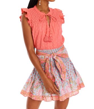 Allison New York Chase Mini Skirt In Blue Coral Floral