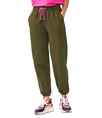 Terez Womens Ny Forever Cotton Jogger Pants In Uniform Green