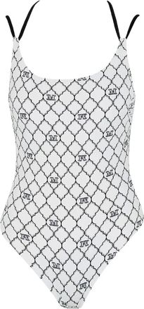 Max Mara Cora badpak met monogram - Wit