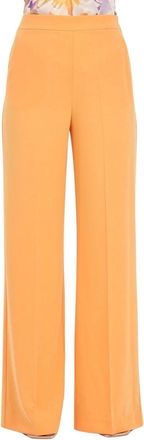 Patrizia Pepe Wide-Leg Stretch Trousers in Vibrant Orange