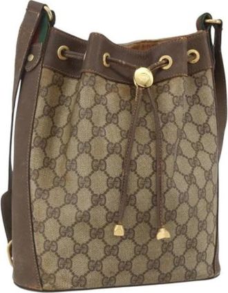 Gucci Pre-owned Bucket Bags, female, Beige, Size: ONE SIZE Pre-owned Plastic Bucket Bag