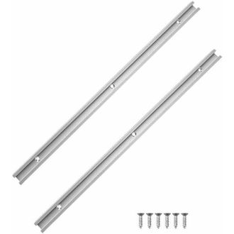 OEM Juego De 2 Rieles En T De Aluminio De 500x19x9,5 Mm - Ranura En T Para Sierras De Mesa - F&aacute;cil Instalaci&oacute;n Con Tornillos Autorroscantes -crezuo