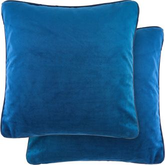 Emma Barclay Chelsea - Soft Touch Velvet Luxury Cushion Cover in Orange - Navy - Emma Barclay | TJ Hughes Navy/Orange