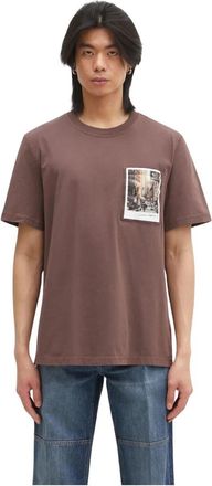 Helmut Lang T-Shirts - Heren - T-shirts - Bruin - L - Tops