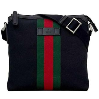 Gucci Vintage, unisex, Zwart, ONE Size, Leer, Pre-owned Shoulder Bag