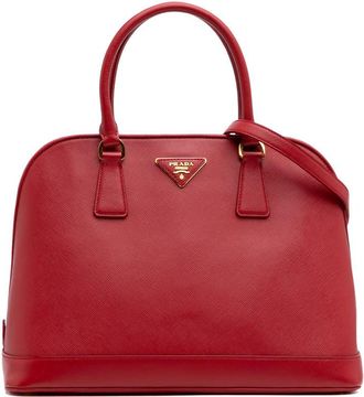Prada Pre-owned Prada Medium Saffiano Lux Open Promenade Satchel 1AN0X2332URAJ7CQ