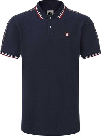Pretty Green Polohemd met logo en tape voor heren (Marine)