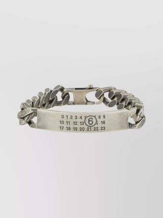 Maison Margiela link chain bracelet engraved detail