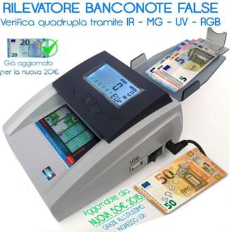 Trade Shop Mini Rilevatore Di Banconote False Euro Detector Per Negozio Casa Ufficio Hs8989 - - Trade Shop Traesio