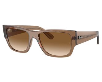 Ray-Ban CARLOS Brown Gradient Rectangular Unisex Sunglasses RB0947S 664051 56
