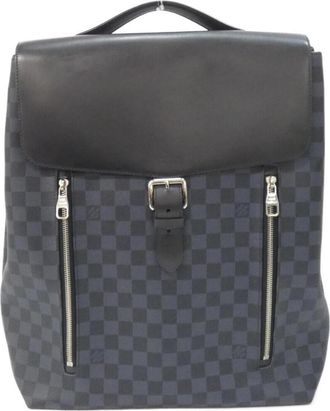 Louis Vuitton Black Cobalt Coated Canvas Backpack (Pre-Owned)