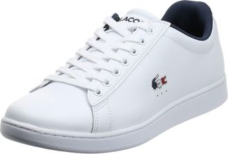 Lacoste Mens Carnaby EVO TRI1 SMA Sneakers, Wht/NVY/Red, 8.5 UK