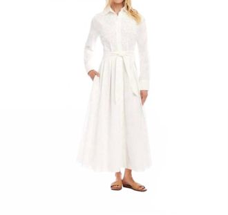 Karen Kane Lace Applique Midi Dress In Off White