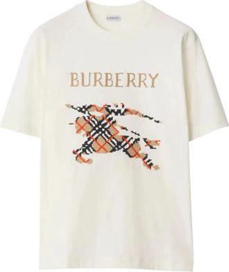 Burberry Krijt T-shirt M Jwear Stijl - Heren - T-shirts - Wit - L - Tops