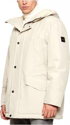 HUGO BOSS Osiass Jacket - Heren - Winterjassen - Beige - L - Leer - Jassen