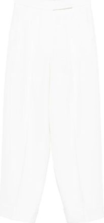 Max Mara Wijde broek - Dames - Broeken - Wit - Maat: 2XS Wol