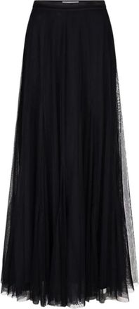 Dante6 Doorschijnende Zwarte Tule Maxi Rok - Dames - Maxi Rokken - Zwart - XS - Tule - Rokken