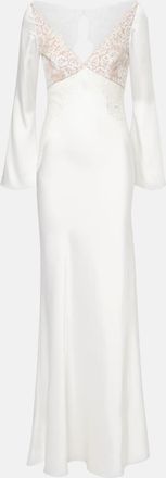 Self Portrait x Christopher Kane - Abito lungo in raso