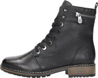 Rieker Z6810 Veterboot - Dames - Veterlaarzen - Zwart - 42 EU - Leer - Schoenen