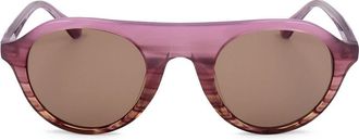 Linda Farrow DRIES VAN NOTEN DVN63 C3 Mens Sunglasses Purple Size 49