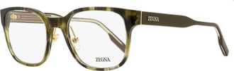 Ermenegildo Zegna Mens Square Acetate Eyeglasses EZ5253 098 Green Havana 53mm