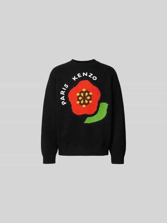 Kenzo Wollpullover in Strick-Optik in Black, Gr&ouml;&szlig;e L