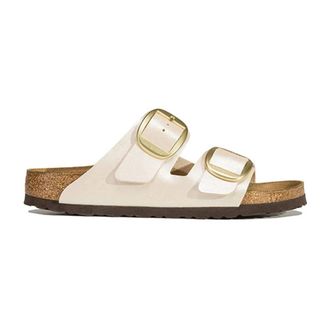 Birkenstock Sandalen Arizona Big Buckle Birko Flor - Dames - Sandalen - Wit - 38 EU - Leer - Schoenen