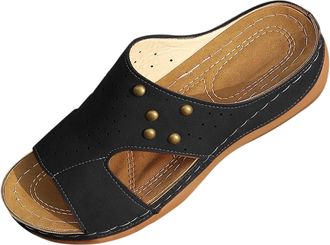 Generic Slippers for Plantar Fasciitis Orange Shoes Women UK Ladies Navy Blue Sandals Arch Support Sliders Women Flip Flops with Wedge Heel Beach Shoes Mens S