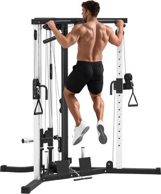 OEM M&aacute;quina De Multiestaci&oacute;n Musculaci&oacute;n Entrenamiento Carga 120 Kg 170x139x200 Cm Negro